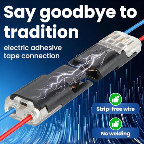20PCS 2-Pin LED Strip Connectors - Quick Disconnect with Locking Buckle