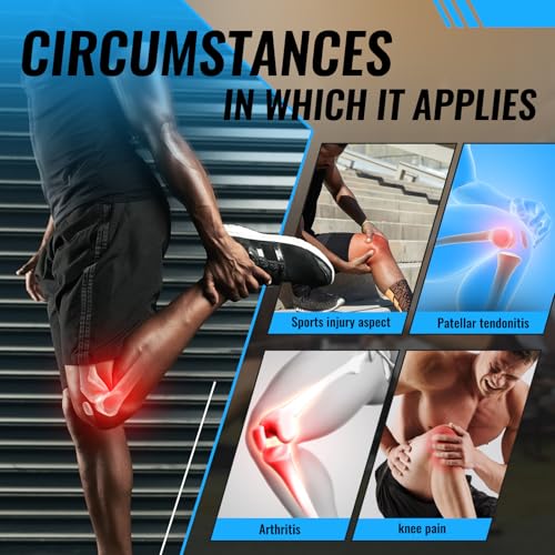 2PCS Patella Band, Patellar Tendon Support Strap for Knee Pain and Tendonitis, Knee Brace for Women & Men, Patella Support Strap for Soccer, Basketball, Running, Tennis, Lightweight Patella Stabilizer for Left & Right Knee - Black