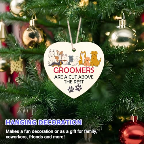 Dog Groomer Wooden Christmas Ornament - Appreciation Gift
