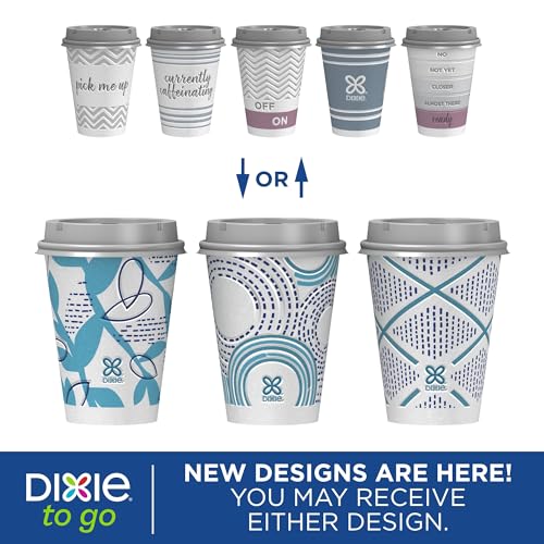 Dixie To Go Disposable Paper Coffee Cups, 12 oz, 156 Count