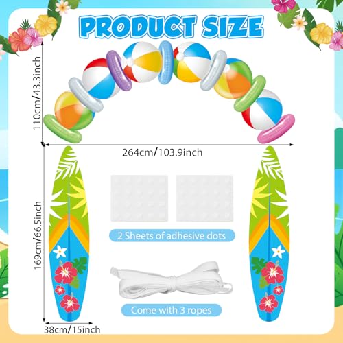 Beach Ball Surfboard Porch Banner - Summer Party Decorations