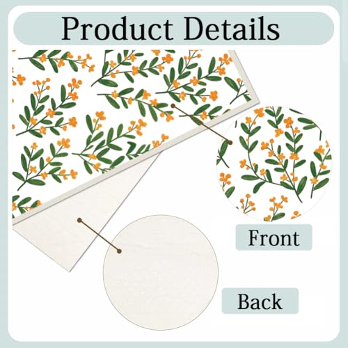 PRESSINART Swedish Dishcloths, Green Leaf Pattern, 6-Piece Reusable Set