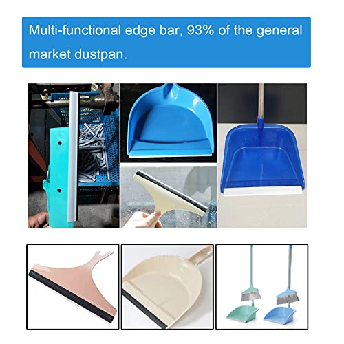 2 Pack Dustpan Edge Replacement Strips for Broom & Dustpan Sets - Soft Plastic Seal