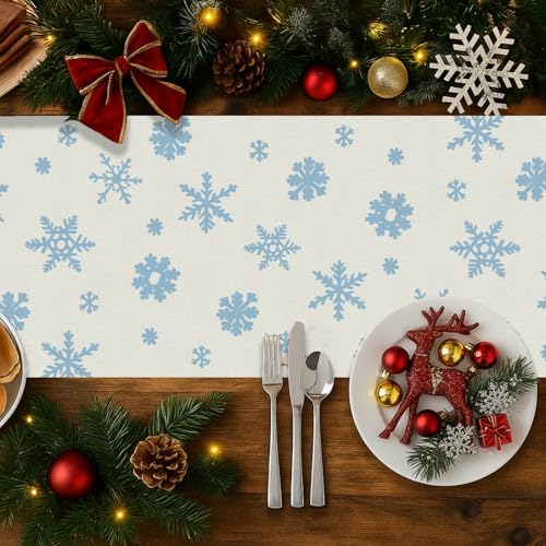 13 x 90 Inch Christmas Gnome Table Runner - Winter Seasonal Kitchen Decor