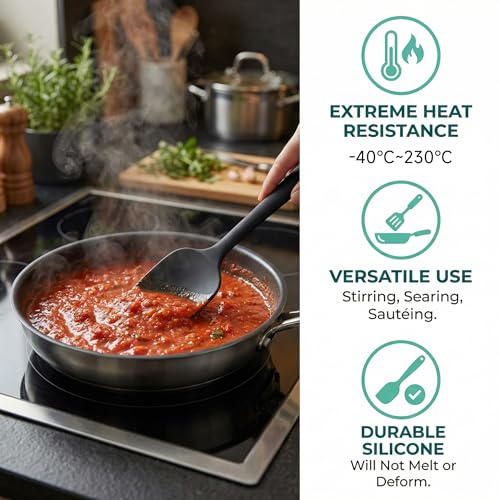 Tharivol 3-Piece Silicone Spatula Set - Heat Resistant & Dishwasher Safe