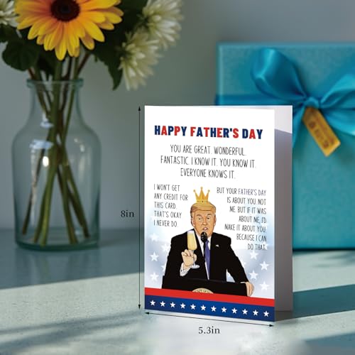 Funny Father's Day Card for Dad - Supoeguk 8x5.3 Inches