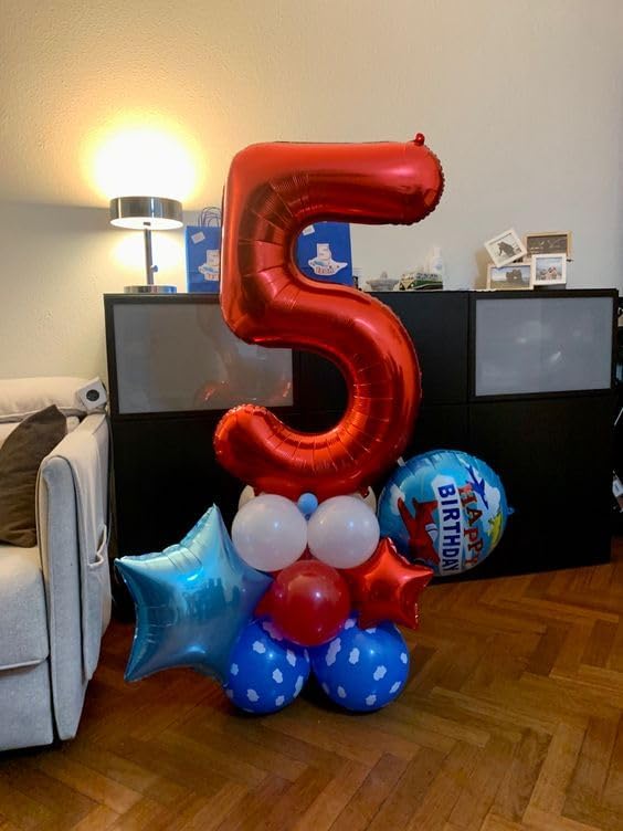 Red Number 15 Balloon - 40 Inch Birthday Decoration for 15th Party | Perfect for Boys & Girls