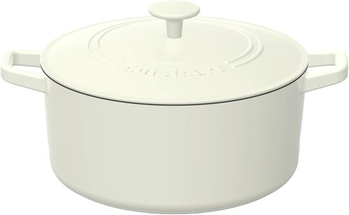 Cuisinart Enameled Cast Iron Round Casserole - 5-Quart in Cream | Durable & Stylish Cookware