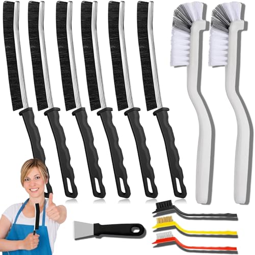 12-Piece Crevice Cleaning Brush Set for Deep Cleaning Tight Spaces