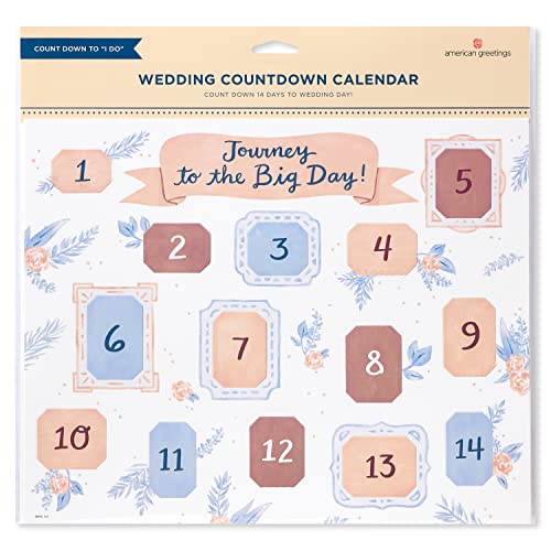 Wedding Countdown Calendar by American Greetings - 14-Day Bridal Shower Gift