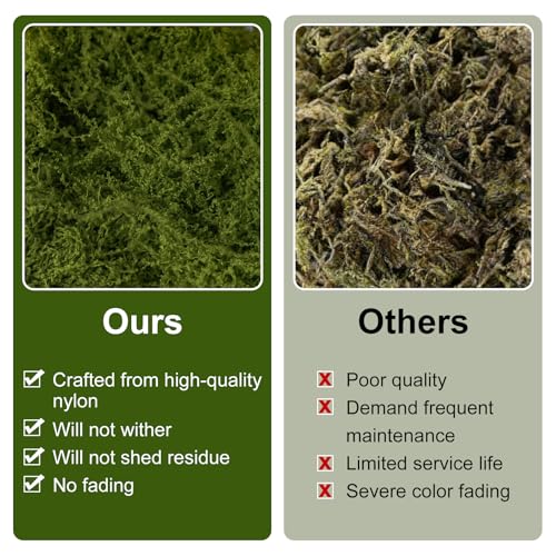 50g Fake Moss for Crafts - Realistic Decorative Moss for DIY