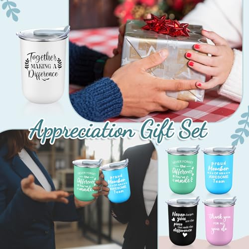 Vibrant 10-Pack Thank You Gift Mugs - 13oz Team Appreciation Set with Slide Lids