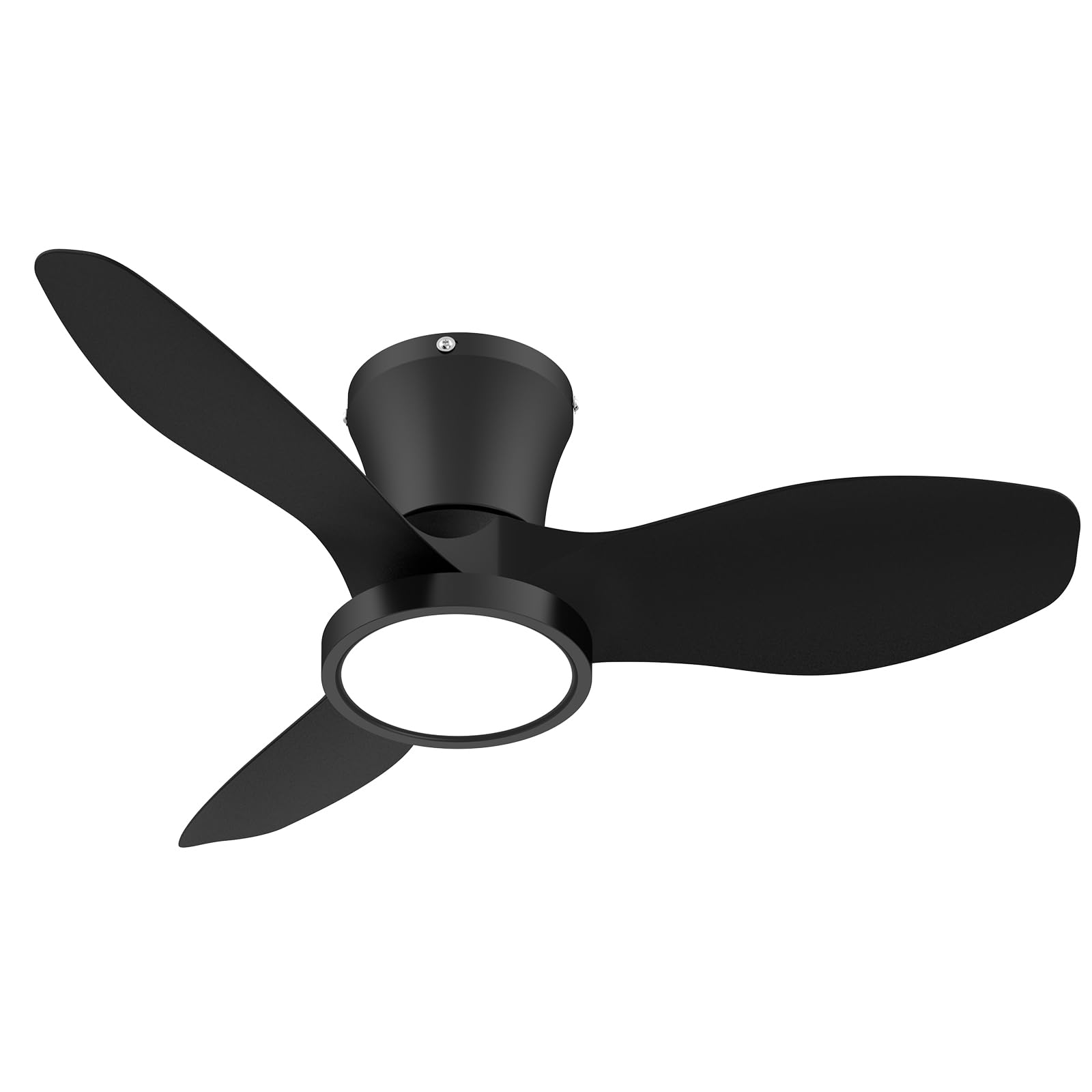 ocioc Quiet Ceiling Fan with LED Light DC Motor 32 inch Large Air Volume Remote Control Black
