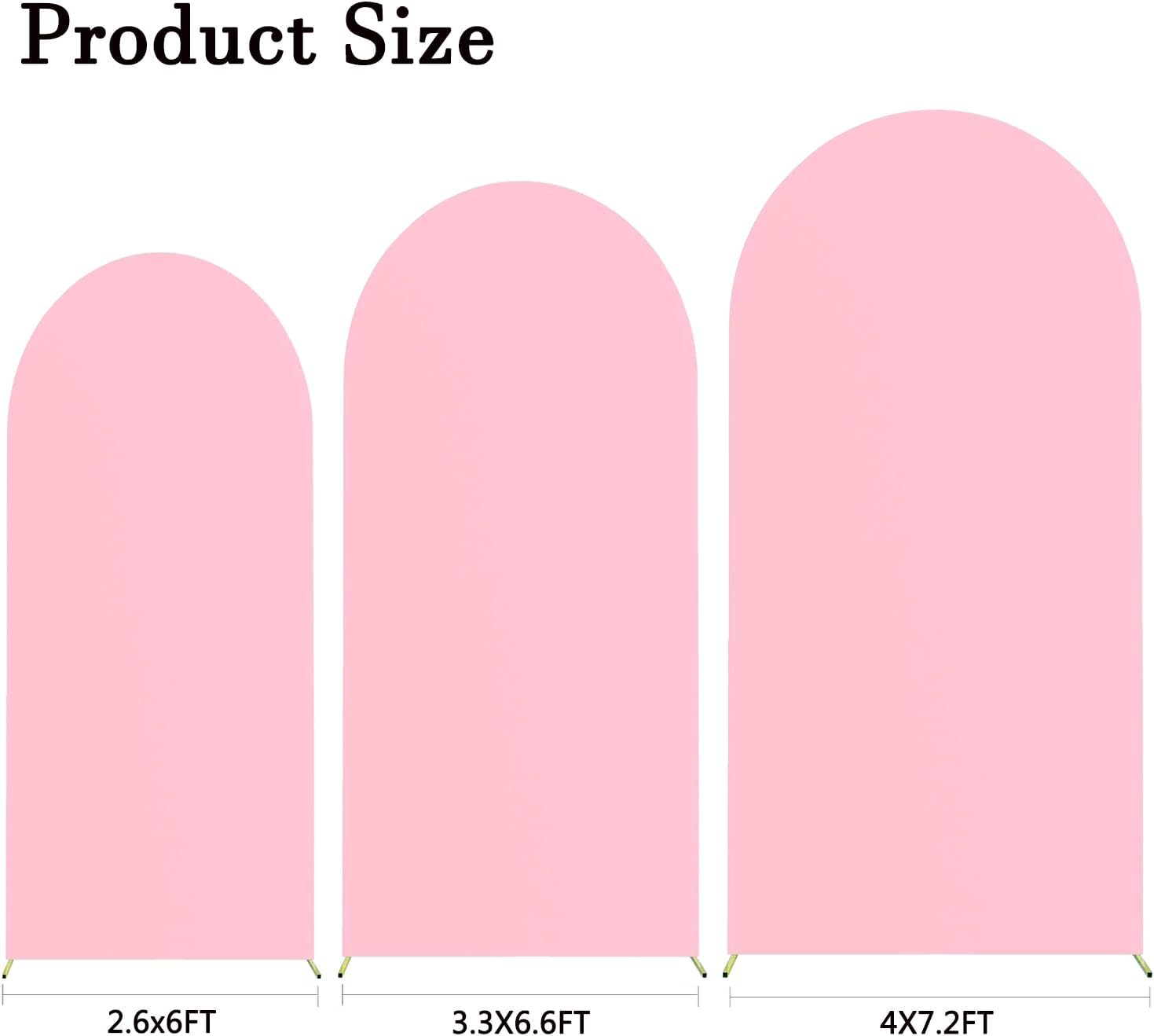 Skiennix 7.2 FT Pink Arch Backdrop Cover - Fitted Spandex for Weddings & Baby Showers
