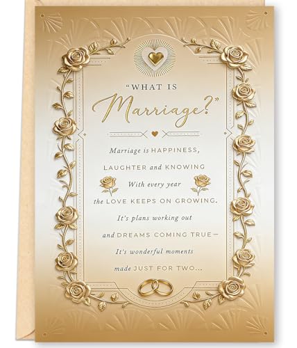 Elegant Wedding Card for Newlyweds | FANCYLUCKY Marriage Gift