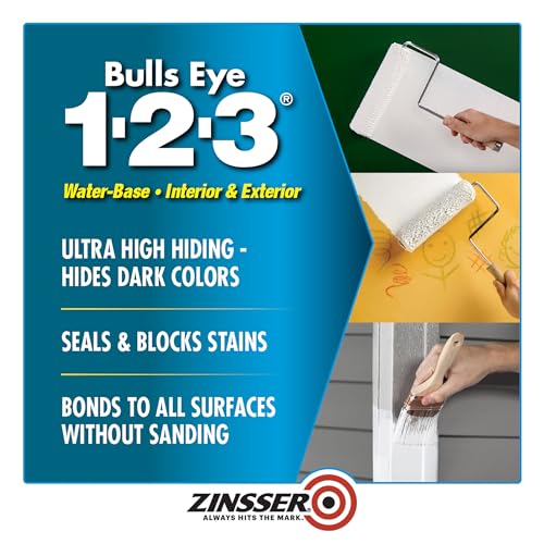 Zinsser Bulls Eye 1-2-3 Water-Based Primer & Sealer, Quart
