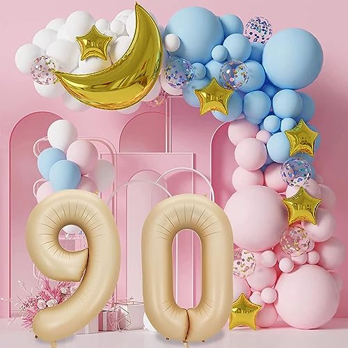 40 Inch Caramel Number 100 Foil Balloons for Celebrations