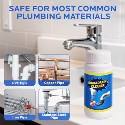 Sink Drain Cleaner Powder - Fast Foaming Clog Remover, 4 Pack