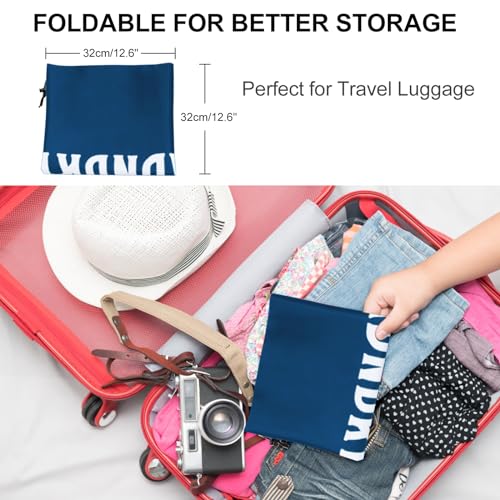 Fiodrimy Large Travel Laundry Bag - Wine & Navy 24" x 36"