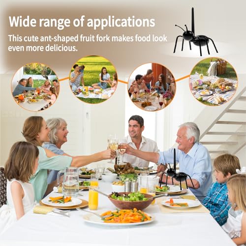 Ant-Shaped Toothpicks - 48 Reusable Party Forks for Appetizers