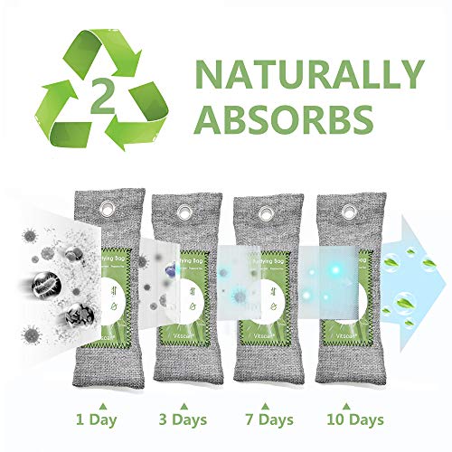 Vitscan Bamboo Charcoal Air Purifying Bags - 6 Pack Natural Deodorizer