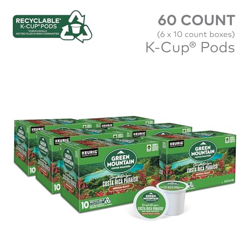 Green Mountain Coffee Costa Rica Paraiso Pods, 60 Count (Pack of 6)