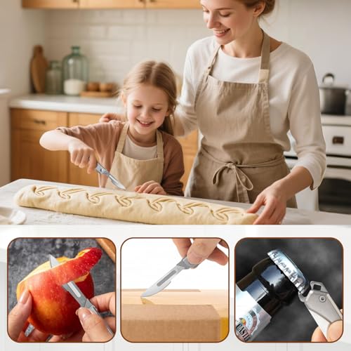 CRUIFU Gray Folding Bread Lame Scoring Tool with 10 Blades