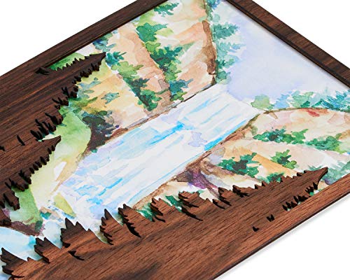Papyrus Spectacular Birthday Card for Him - Forest Waterfall Design