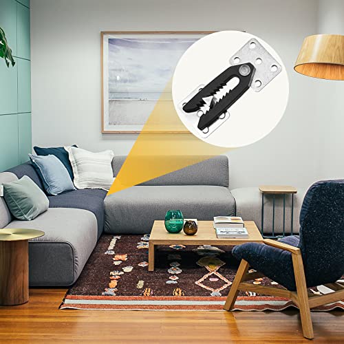 Waziaqoc Heavy Duty Sectional Couch Connectors - 4 Pack with Screws