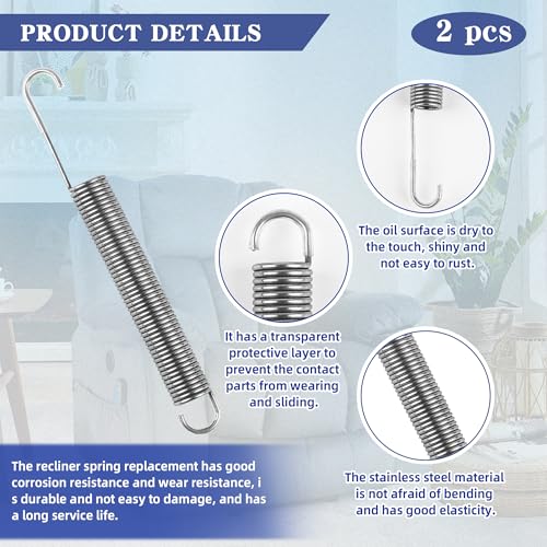 Zookpr 7-Inch Recliner Springs Replacement Parts - 2 Pack