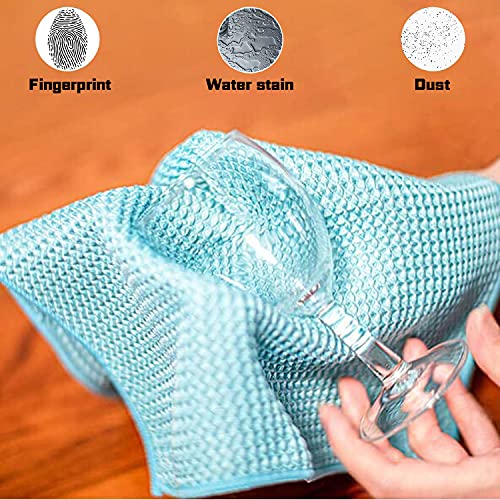 8-Pack Microfiber Kitchen Dish Cloths - Ultra Absorbent & Fast Drying