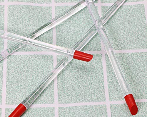 Nail Cuticle Pusher 4 Pack with Soft Red Rubber Tip & Plastic Handle