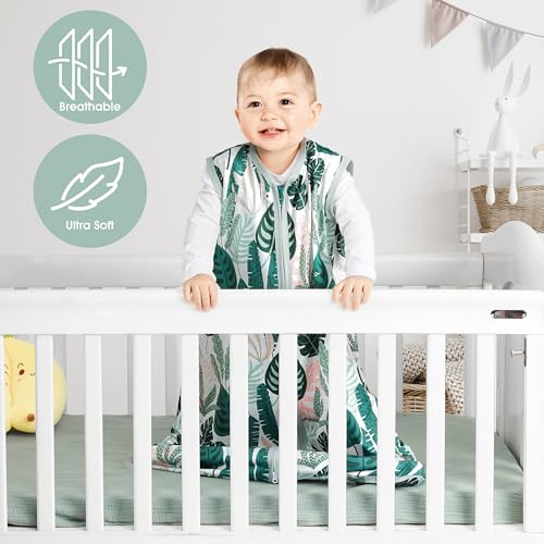 BSTOPPT 3-Pack Baby Sleep Sack, 0-6 Months, 0.3 TOG Lightweight Cotton