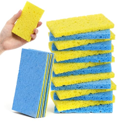 20-Pack Compressed Cellulose Sponges - Eco-Friendly Kitchen Cleaning