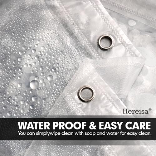 Waterproof 3D Pebble Pattern Shower Curtain Liner with Magnets - 48x72 inches
