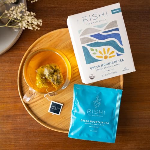 Rishi Tea Greek Mountain Organic Herbal Tea Bags - Caffeine Free (15ct)