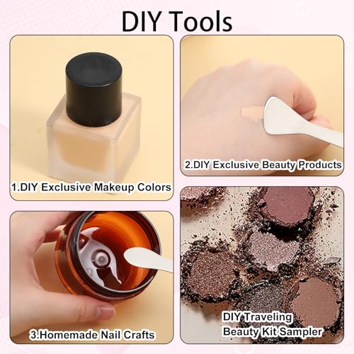 5 Pcs Stainless Steel Cosmetic Spatula Mini Makeup Scoop Applicator