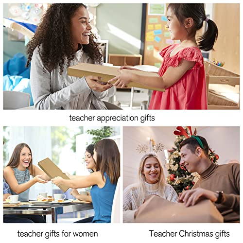 NANOOER Teacher Appreciation Canvas Tote Bag - Black, Large with Inner Pocket