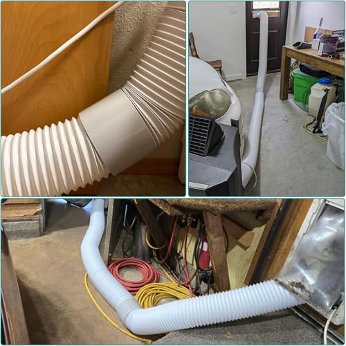 Kifiray 5.9 Inch Portable AC Hose Connector - Universal Vent Pipe Coupler