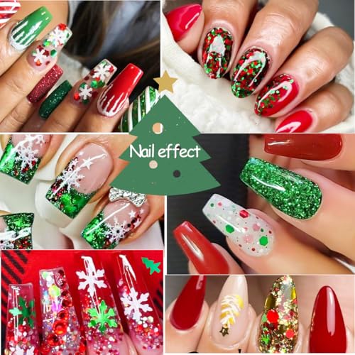 Christmas Nail Art Glitter Sequins 6-Box Winter Snowflake Design