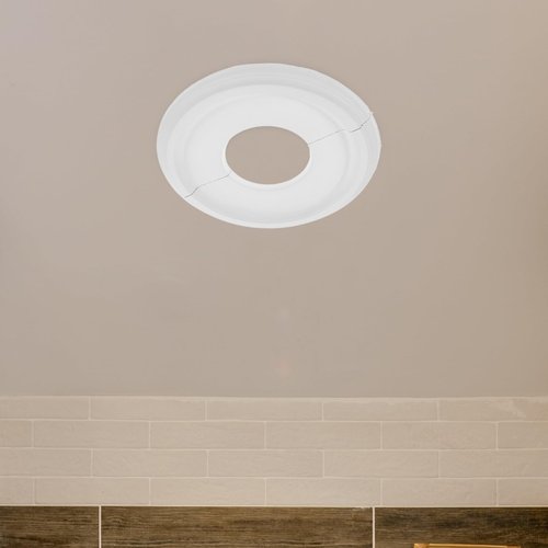 Amosfun Ceiling Decorative Cover 9.84 Inch Outer Diameter 3.8 Inch Inner Diameter White Ceiling Fan Cover Plate for Light Fixtures and Fans