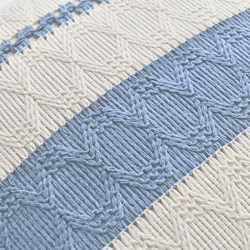 Light Blue Boho Decorative Throw Pillow Cover 12x20 Inch - Fancy Homi