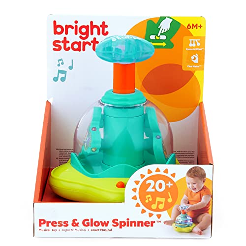 Bright Starts Press & Glow Spinner Musical Baby Toy, 2 Pack