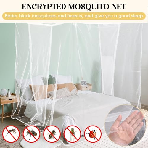 Peryiter Mosquito Net for Full, Queen & King Size Beds, Outdoor & Indoor Bed Canopy