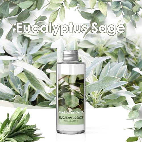 SCENTORINI Eucalyptus Sage Reed Diffuser Oil Refill - Deep Green, 6.76 Oz