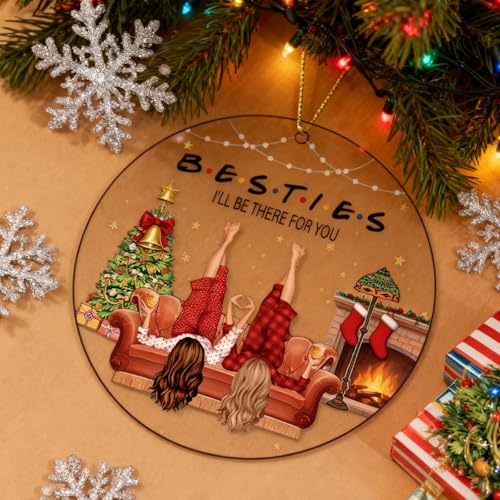 Lorrtta Besties Friendship Christmas Ornament - Acrylic Tree Decor for Women & Sister