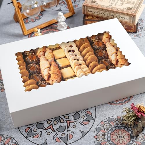 NPLUX 5 Pack Halloween Cookie Gift Boxes with Window, 16x11x2.5 Inches