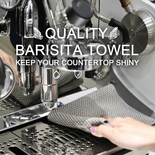 6-Pack Microfiber Barista Towels for Espresso Machines 12"x12"