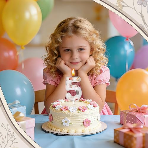 Candoll Number 1 Book Birthday Candle - Brown Cake Topper
