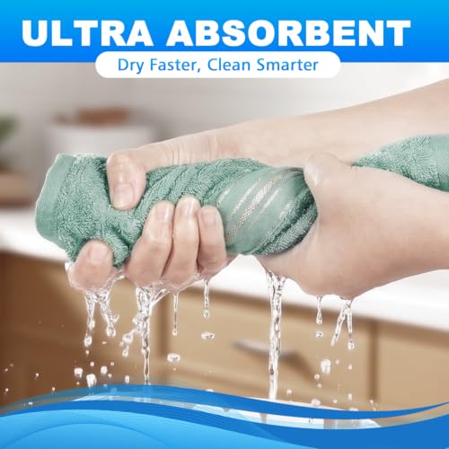 Premium 100% Cotton Wash Cloths - 13x13 Inch, 3 Pack, Soft & Absorbent
